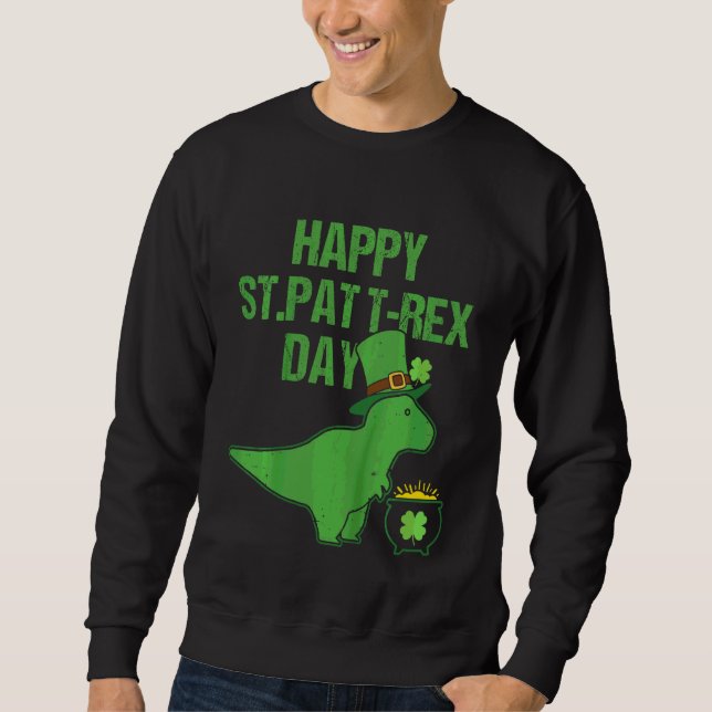 Sweatshirt Enfants Joyeux St Pat Trex Jour Dino Jour de la Sa (Devant)