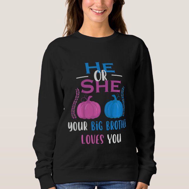 Sweatshirt Enfants Lui Ou Elle Votre Grand Frère Vous Aime Ge (Devant)
