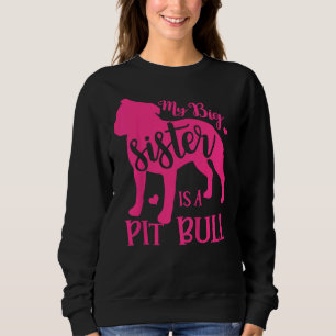 Sweatshirt Enfants Ma Grande Soeur Mignonne Est Un Pitbull Po