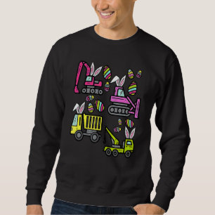 Sweatshirt Enfants OEufs Chasse Construction Truck Crane Todd