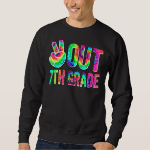 Sweatshirt Enfants Peace Out 7e année d'études Dernière journ