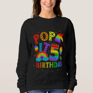 Sweatshirt Enfants Pop It 5e anniversaire 5 ans Popup Party p