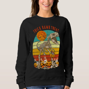 Sweatshirt Enfants Trick Rawr Treat Skeleton Dino Toddler Gar