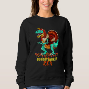 Sweatshirt Enfants Turkeysaurus Rex Dab Turkey Dino Toddler T