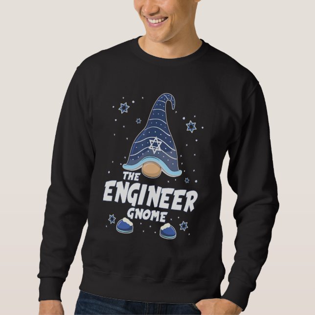 Sweatshirt Engineer Gnome  Hanukkah Family Matching for men w (Devant)