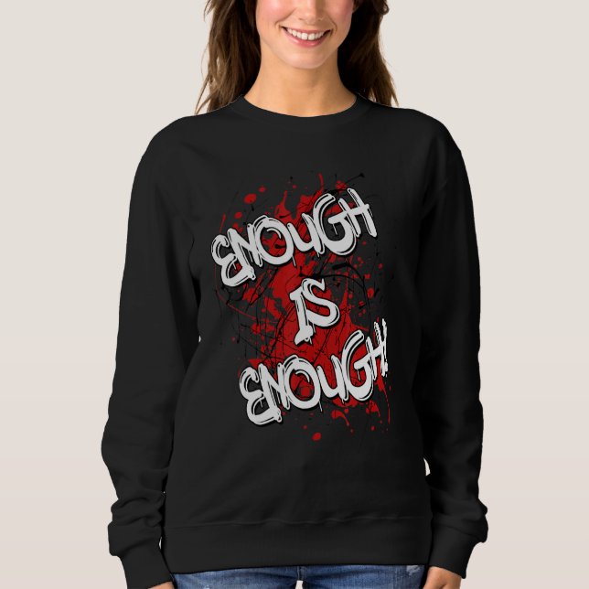 Sweatshirt Enough is Enough Cost of Living Crisis Protest Pov (Devant)