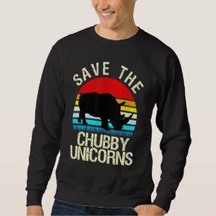 Sweatshirt Enregistrer Les Unicornes De Chubby Rhino Vintage