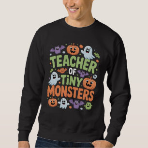 Sweatshirt Enseignant de l'école d'Halloween Tiny Monsters mi