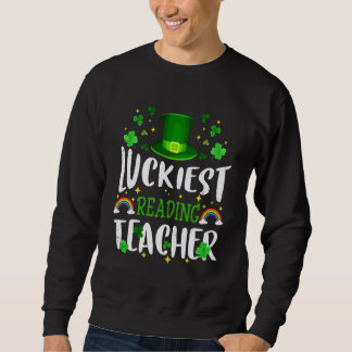 Sweatshirt Enseignant de lecture le plus chanceux Saint-Patri