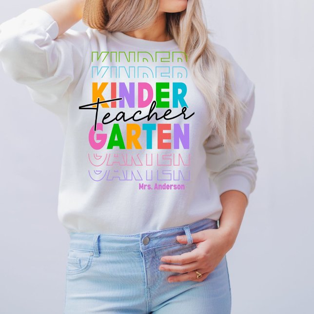 Sweatshirt enseignant de maternelle personnalisée (Créateur téléchargé)