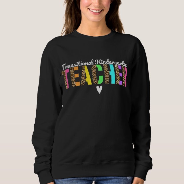 Sweatshirt Enseignant de maternelle transitoire Leopard Tk Te (Devant)