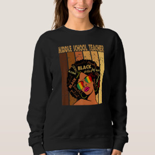 Sweatshirt Enseignant du collège Afro Afrique Noir Histoire M