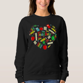 Sweatshirt Enseignant Inspirationnel Apprendre L'Amour Inspir