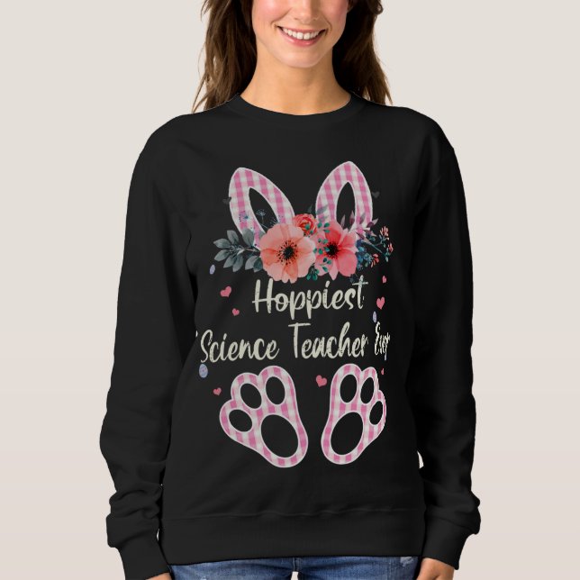 Sweatshirt Enseignant scientifique le plus optimiste lapin Pl (Devant)