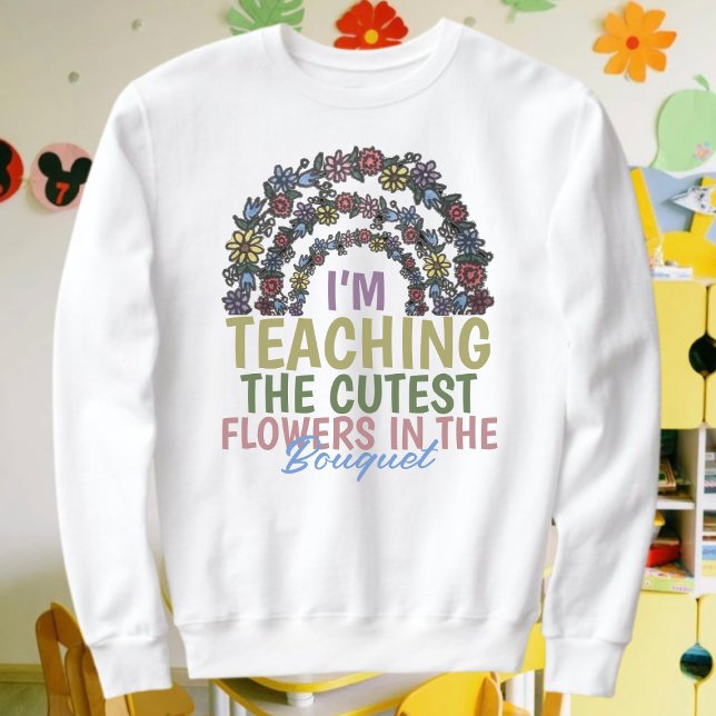 Sweatshirt Enseigner Boho Floral (Créateur téléchargé)
