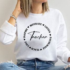 Sweatshirt Enseigner l'amour Inspirer Écouter Encourager le c