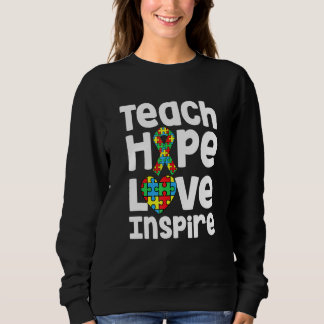 Sweatshirt Enseigner L'Espoir Inspirer Guerrier De Sensibilis