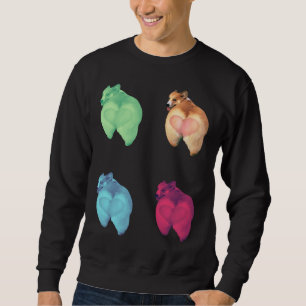 Sweatshirt Ensemble d'autocollants à boutons de Corgi