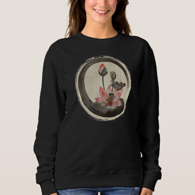 Sweatshirt Enso Zen Circle Et Lotus (Devant)