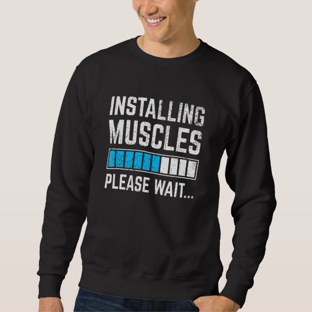 Sweatshirt Entraînement amusant Installation de Muscles Veuil (Devant)