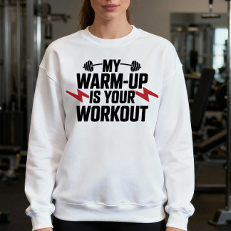 Sweatshirt Entraînement de musculation sarcasme motivant pour