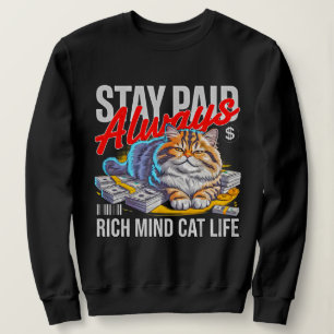 Sweatshirt Entrepreneur Boss Babe - Restez Payée Chat à l'Esp