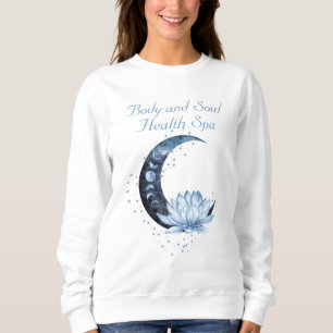 Sweatshirt Entreprise de Spa de Santé Fleur de Lotus Bleu Lun