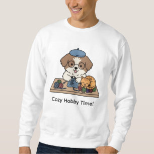 Sweatshirt Entreprise de tricot de chien heureux Graphique de