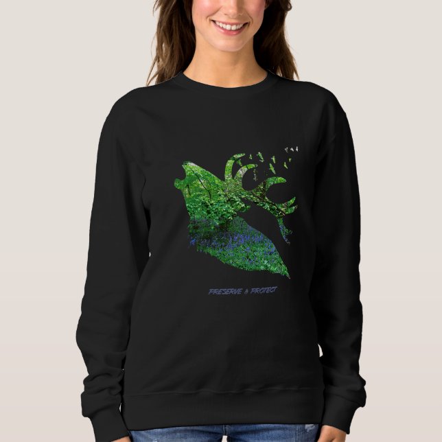 Sweatshirt Environmental protection and conservation deer flo (Devant)