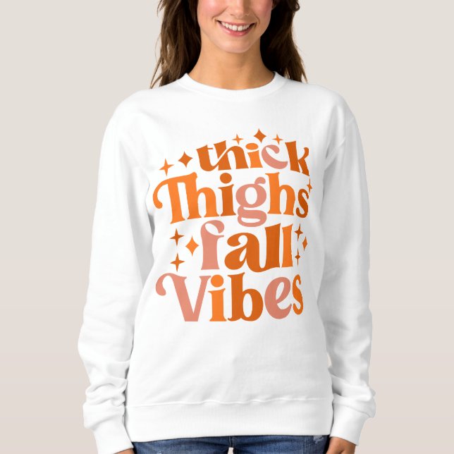 Sweatshirt Épais cuisses Vibes Automne (Devant)