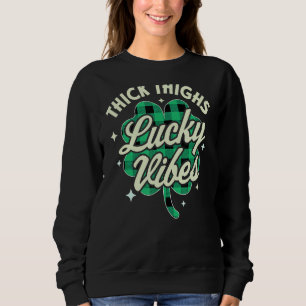 Sweatshirt Épais cuisses Vibes Lucky Buffalo Plaid Saint Patr