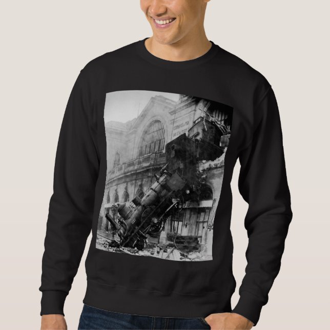 Sweatshirt Épave ferroviaire à Montparnasse, catastrophe ferr (Devant)