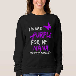 Sweatshirt Epilepsie Je Porte Du Purple Pour Mon Ruban Nana