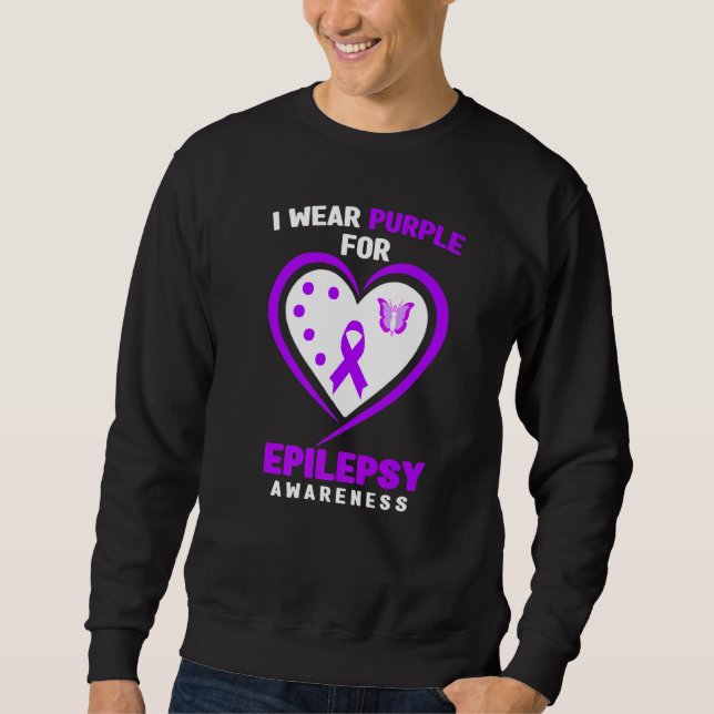 Sweatshirt Epilepsy   I Wear purple For Epilepsy Awareness (Devant)