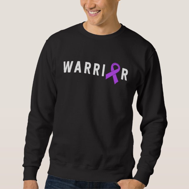 Sweatshirt Epilepsy Warrior Men Dad Father Purple Ribbon Awar (Devant)