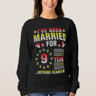Sweatshirt Épouse de mari Je suis marié depuis 9 ans Rien