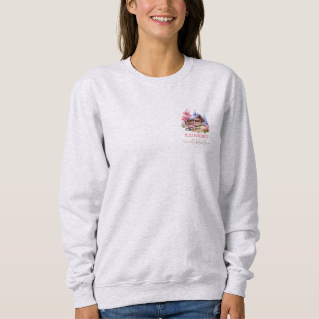Sweatshirt Équipage cabine avant moi! Week-end Bachelorette P (Devant)