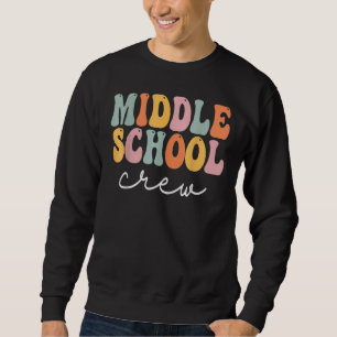 Sweatshirt Équipage Collège Rétro Groovy Vintage Premier Jour