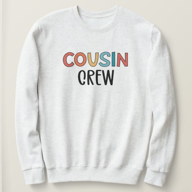 Sweatshirt Équipage de couture Correspondant Retro Famille Co (Design devant)