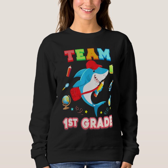 Sweatshirt Équipe 1ère année Shark First Kid Enseignant Retou (Devant)