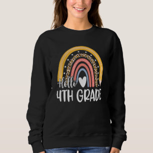 Sweatshirt Équipe arc-en-ciel de quatrième année Bonjour 4e a