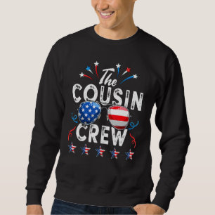 Sweatshirt Équipe Cousin 4 juillet Famille Patriotique Améric