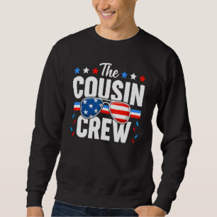 Sweatshirt Équipe Cousin 4 juillet Famille Patriotique Améric