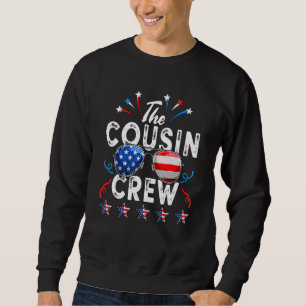 Sweatshirt Équipe Cousin 4 juillet Famille Patriotique Améric