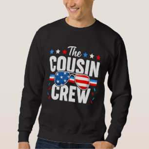 Sweatshirt Équipe Cousin 4 juillet Famille Patriotique Améric