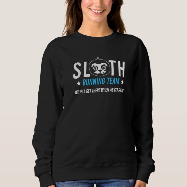 Sweatshirt Équipe de course de Sloth Marathon lent Athlète (Devant)