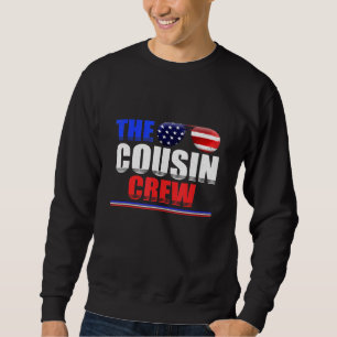 Sweatshirt Équipe de Cousin 4 juillet États-Unis Patriotic Fa