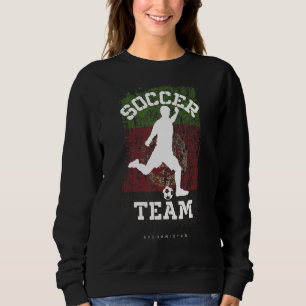 Sweatshirt Équipe de football à drapeau d'Afghanistan Joueur