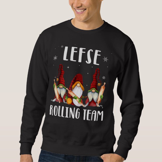 Sweatshirt Équipe de marche gauche Gnomes Noël Noël Noël Joye (Devant)