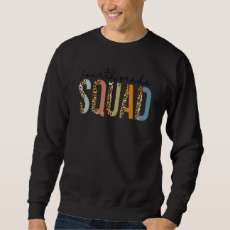 Sweatshirt Équipe De Quatrième Année Leopard Retour À L'École